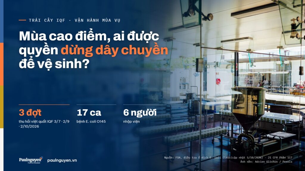 Mùa cao điểm, ai được quyền dừng dây chuyền để vệ sinh?