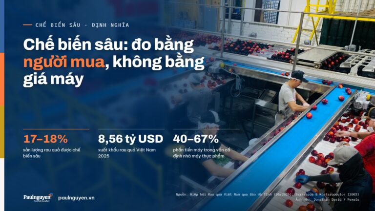 Chế biến sâu nông sản là gì, và vì sao mua máy đắt chưa chắc là “sâu”